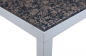 Preview: Grilltisch aus Naturstein 80 x 80 x1.8cm, Funkenschutzplatte Bodenplatte Kaminplatte Funkenschutz Ofenplatte KaminStein, Tischplatte aus poliertem Granit, Unikat Handarbeit, 32 KG