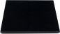 Preview: Servierplatte aus seltenem schwarzen Granit, 40x40x1,8cm Naturstein Steinmetzarbeit, eckig, massiv, elegant, Platzteller, Käseplatte Wurstplatte Aufschnittplatte oder Sushiplatte für Festtafel, 8 kg