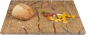 Preview: Design Servierplatte aus Marmor 40 x 40 x 1,8 cm, quadratisch massiv Naturstein Unikat Steinmetzarbeit, elegant, als Teller, Platzteller, Käseplatte Wurstplatte Aufschnittplatte oder Sushiplatte für Ihre Festtafel