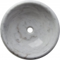 Preview: Yuchengstone Großer Waschbecken Waschschale aus edlem weißem Marmor mit schöner Maserung, Unikat, Maße: Durchmesser 44,5cm, H15cm, Gewicht:14kg