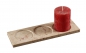 Preview: Yuchengstone Kerzenhalter Kerzenständer für 3 Kerzen Stumpenkerzen massiv Marmor 39 x 13 x 1,5 cm