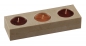 Preview: 2 Stück 3er Eckig Teelichthalter, Kerzenhalter aus Marmor, Unikat, für 3 Teelichthalter, Tischdekoration, Maße 20x5x4cm, Gewicht: ca. 1,5 kg