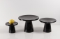 Preview: Edle Design Etagere aus schwarzem Marmor als Servierplatte oder Kuchentellerfür die Festtafel