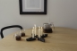 Preview: Berlin modernes Design Kerzenhalter aus Marmor Farbwahl Unikate Kerzenständer,  eckig, 4er Spar Set, hochwertig und edel, braun, auch als schönes Geschenk