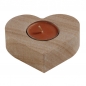 Preview: 2 Stück Teelichthalter Kerzenständer Herz aus Sandstein, Unikat Naturstein romantisch modern Hübsches Herz,   Maße:  9,5 x 8,5 x 3 cm,  Gewicht: 699 g