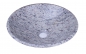 Preview: 69€ Waschbecken aus Granit,  Waschschale , Aufsatzwaschbecken Handwaschbecken, Farbe: weiß-grau, Durchmesser 34cm x 12cm Hoch