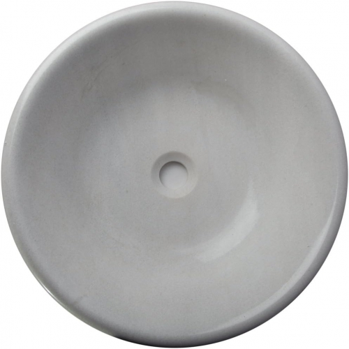 Großer Waschbecken Waschschale aus edlem Marmor, Farbe: Weiß/White, Unikat, Ø/H: 47/14 cm, Gewicht:ca.12kg