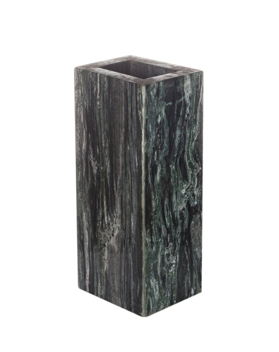Grüne Marmor Vase, Serie Blumenvase, Deko, Wohnaccessoire, Naturstein sehr massiv Rechteckig Marmor Unikat, Gewicht: 4 kg