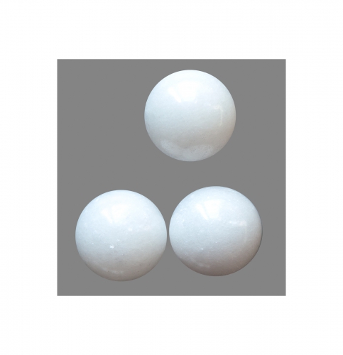 8er Marmorkugel aus weiß Marmor, Ø4cm Qi Gong fengshui Deko Handtraining, Heliotrop-Edelstein Kugel Ball Aura Balancing metaphysisch Ball