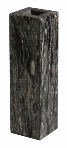 Grüne Marmor Vase, Serie Blumenvase, Deko, Wohnaccessoire, Naturstein sehr massiv Rechteckig Marmor Unikat, Gewicht: 4 kg