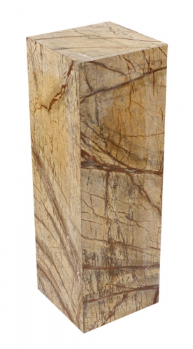 Säule aus indischer Marmor braun Naturstein modern Design für Büro oder Zuhause 60 x 20 x 20 cm