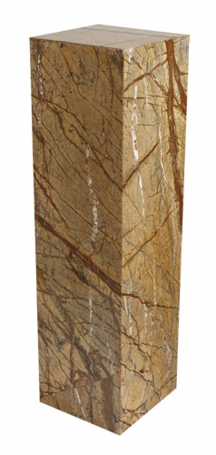 Säule aus indischer Marmor braun Naturstein modern Design für Büro oder Zuhause 60 x 20 x 20 cm