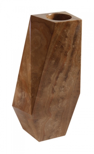 Design-Berlin Hochweltig Kubismus Vase-Marmor moderne Wohnaccessoire Marmorvase, Maße: H/30 cm, Durchmesser: ca. 15 cm