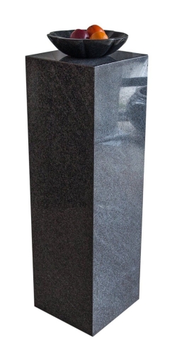 80cm große Granitsäule für Galerie Garten Naturstein Farbe grau eckig Aktionpreis