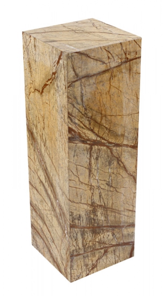 Säule aus indischer Marmor braun Naturstein modern Design für Büro oder Zuhause 60 x 20 x 20 cm
