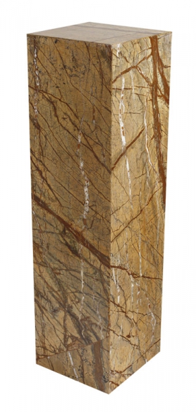 Säule aus indischer Marmor braun Naturstein modern Design für Büro oder Zuhause 60 x 20 x 20 cm